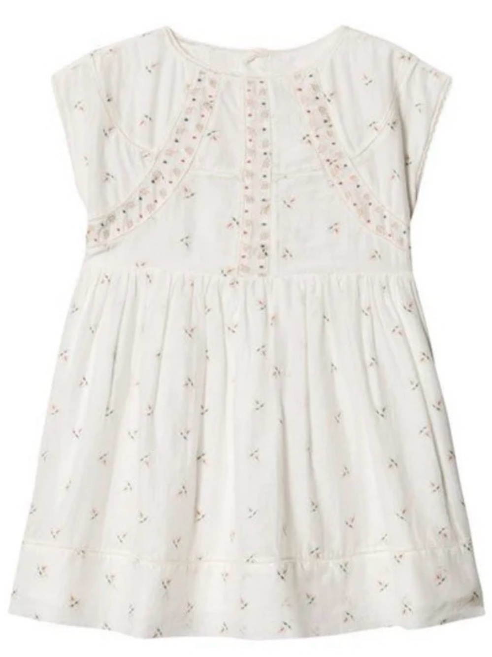 BONPOINT Girls White Floral Eyelet Dress